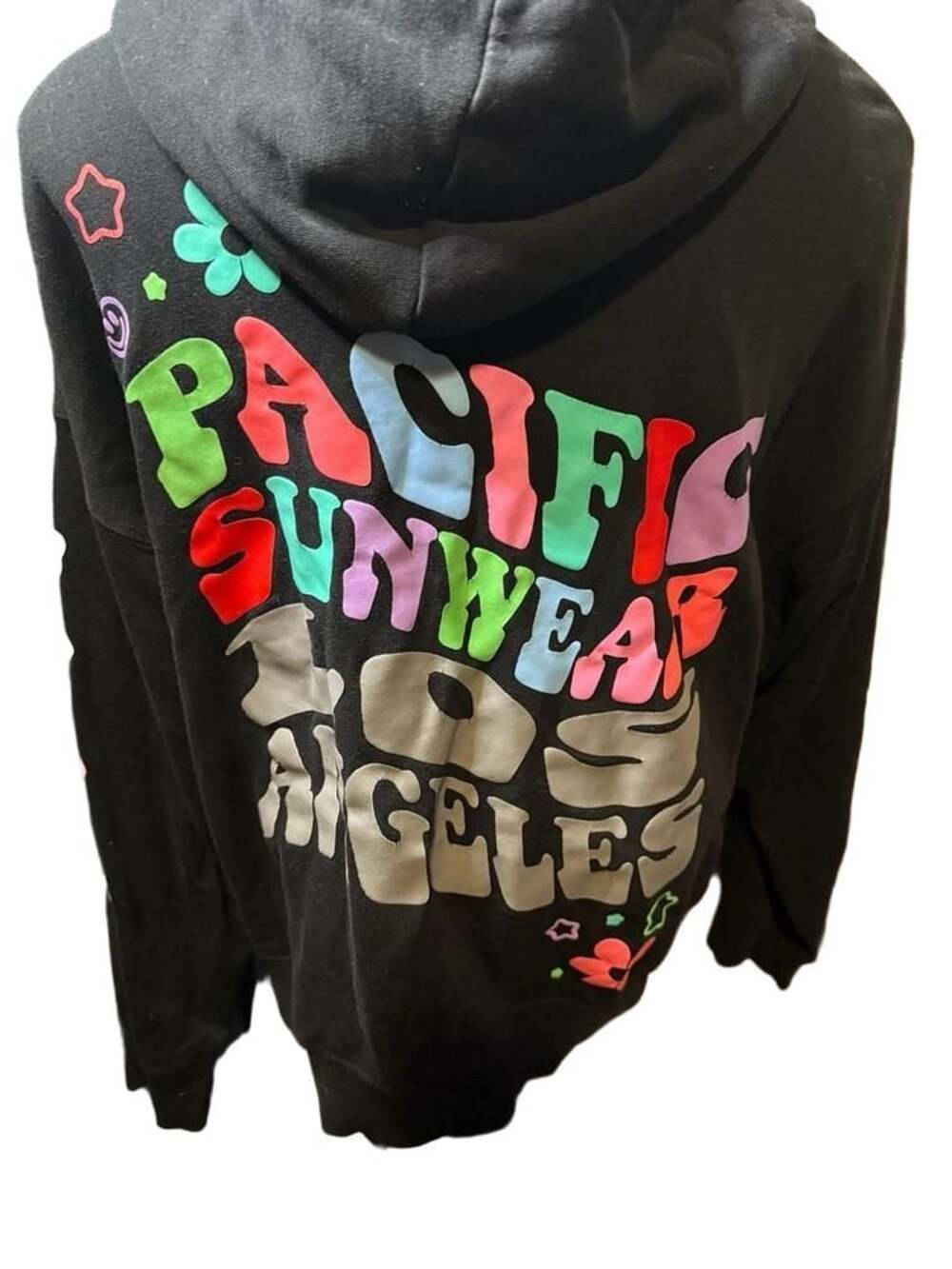 PacSun Hoodie Black Graphic Los Angeles